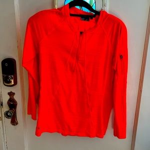 Athleta NWOT Neon Orange 1/2 Zip Pullover